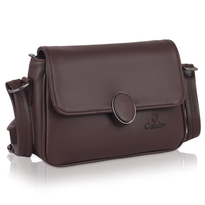 Catchy Everyday use Evening Tan, Brown and Black Sling Bag