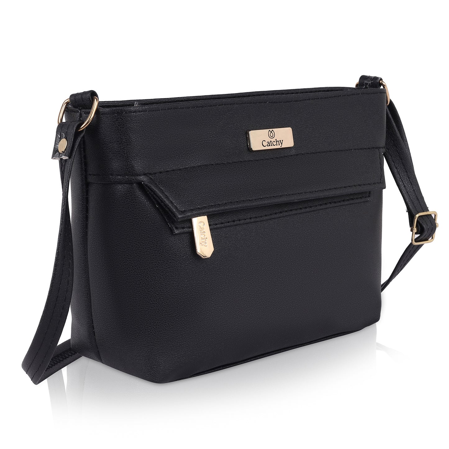 Catchy Everyday use Evening Black, Brown and Blue Sling Bag