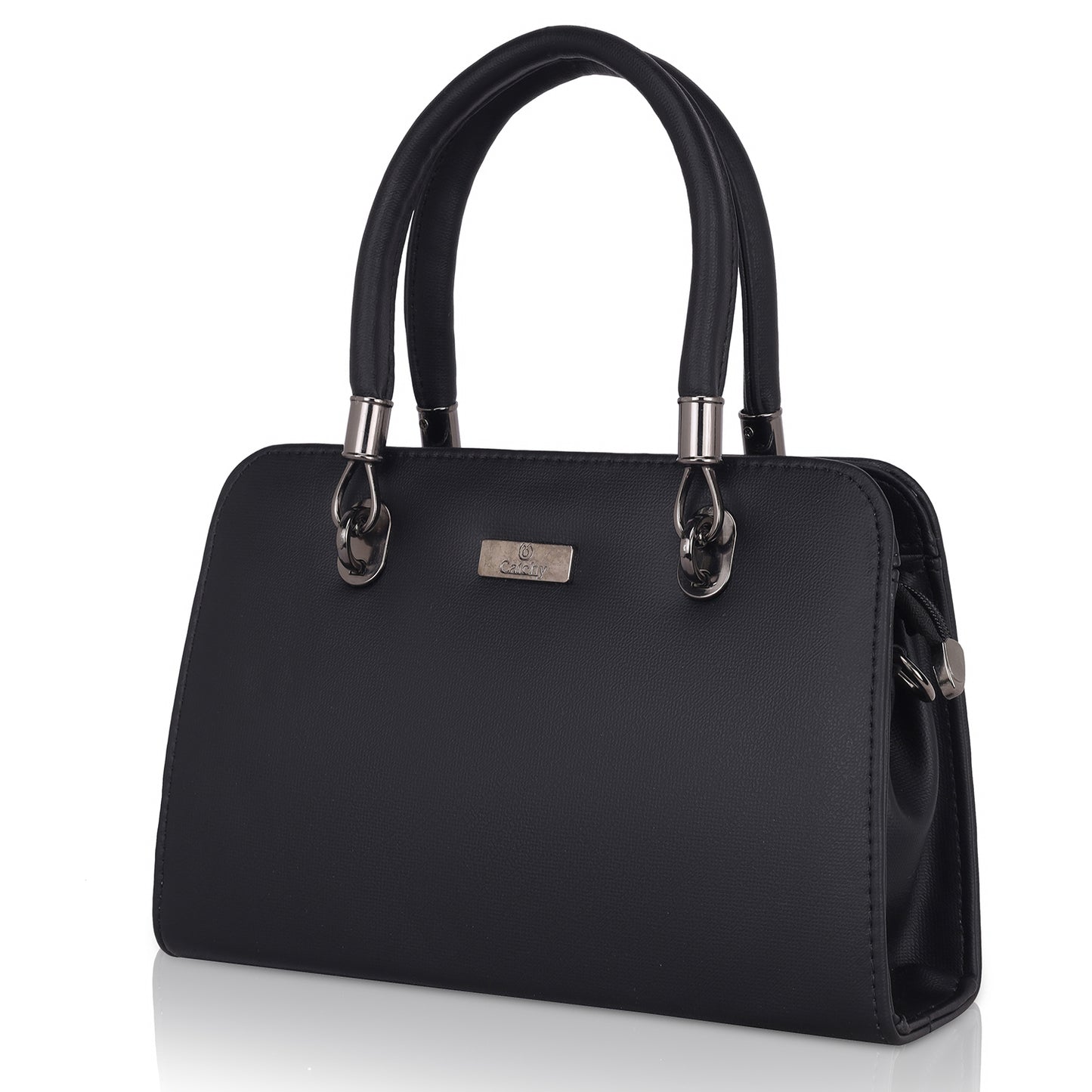 Catchy Everyday use Women Black & Beige Handbag