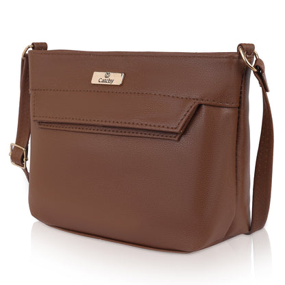 Catchy Everyday use Evening Black, Brown and Blue Sling Bag