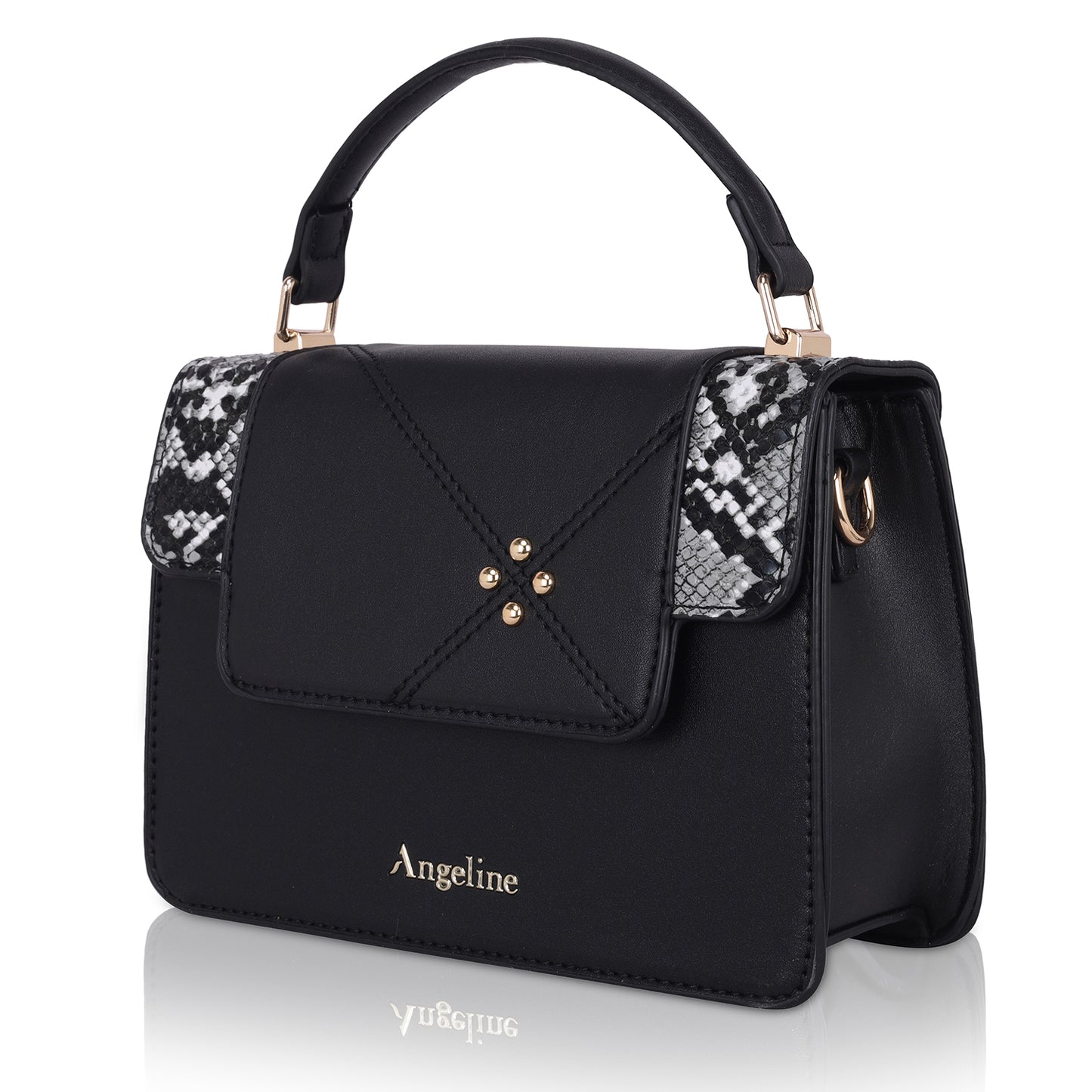 Angeline's Black Designer Sling Bag