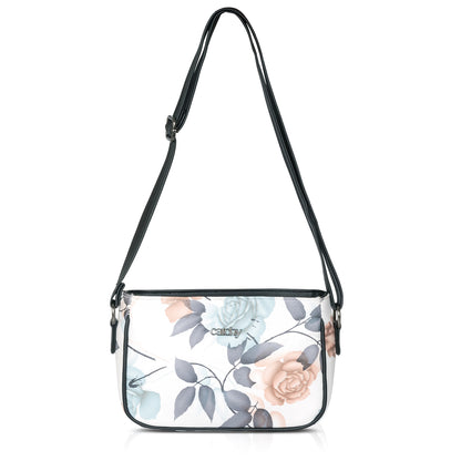 Buy Stylish green sling bag with floral accents, crafted for modern women.