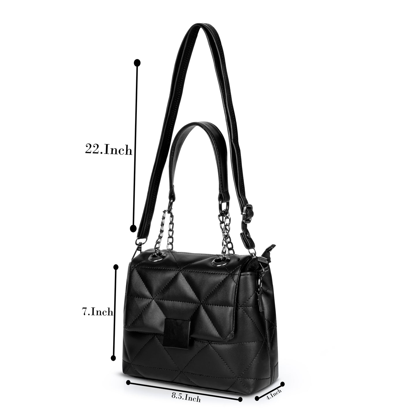 Catchy Quilted Sling Bag – Trendy shoulder sling bag with Chain Strap