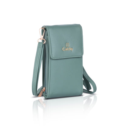 Catchy Women’s PU Mobile Sling Pouch – Compact Crossbody Mini Bag with Clasp Closure & Adjustable Strap