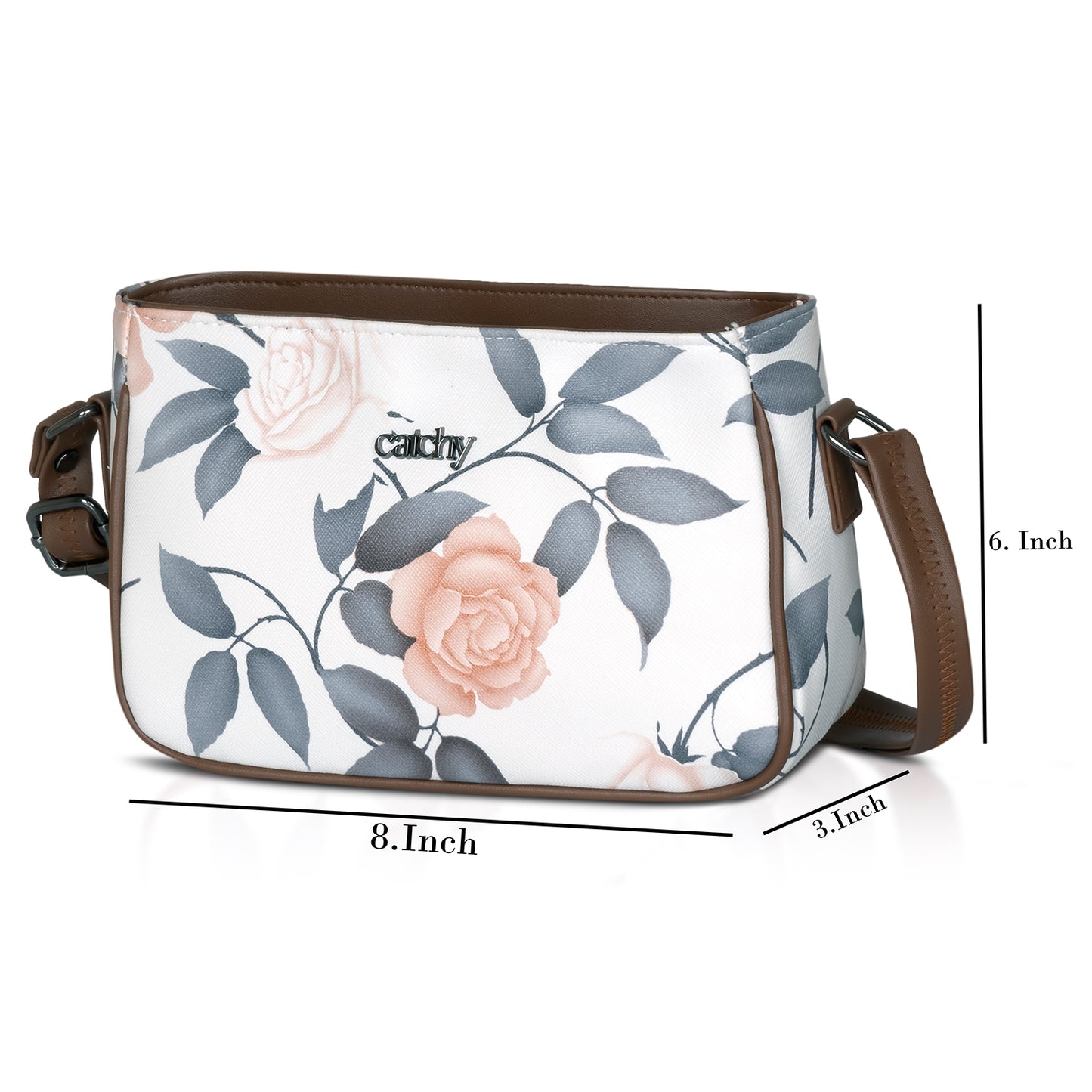 Bold green sling bag with floral pattern, perfect for fashion-forward looks.