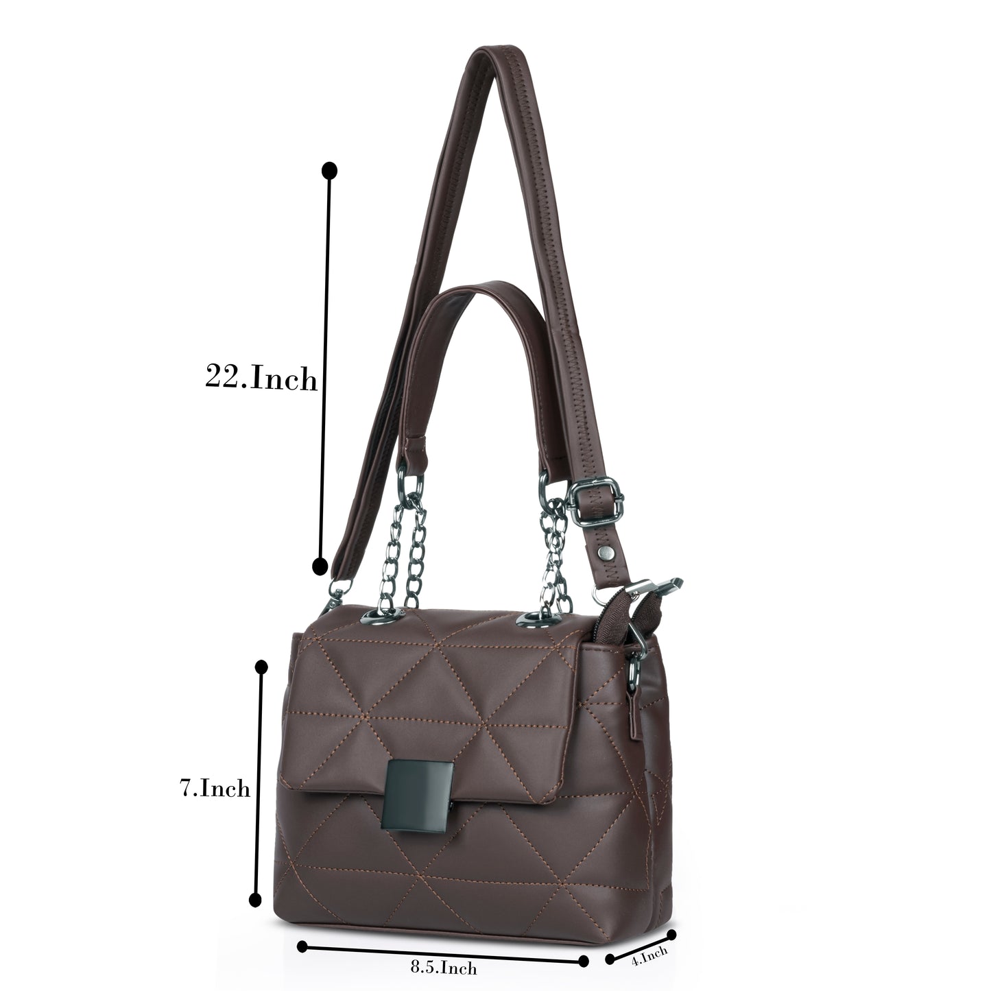 Catchy Quilted Sling Bag – Trendy shoulder sling bag with Chain Strap