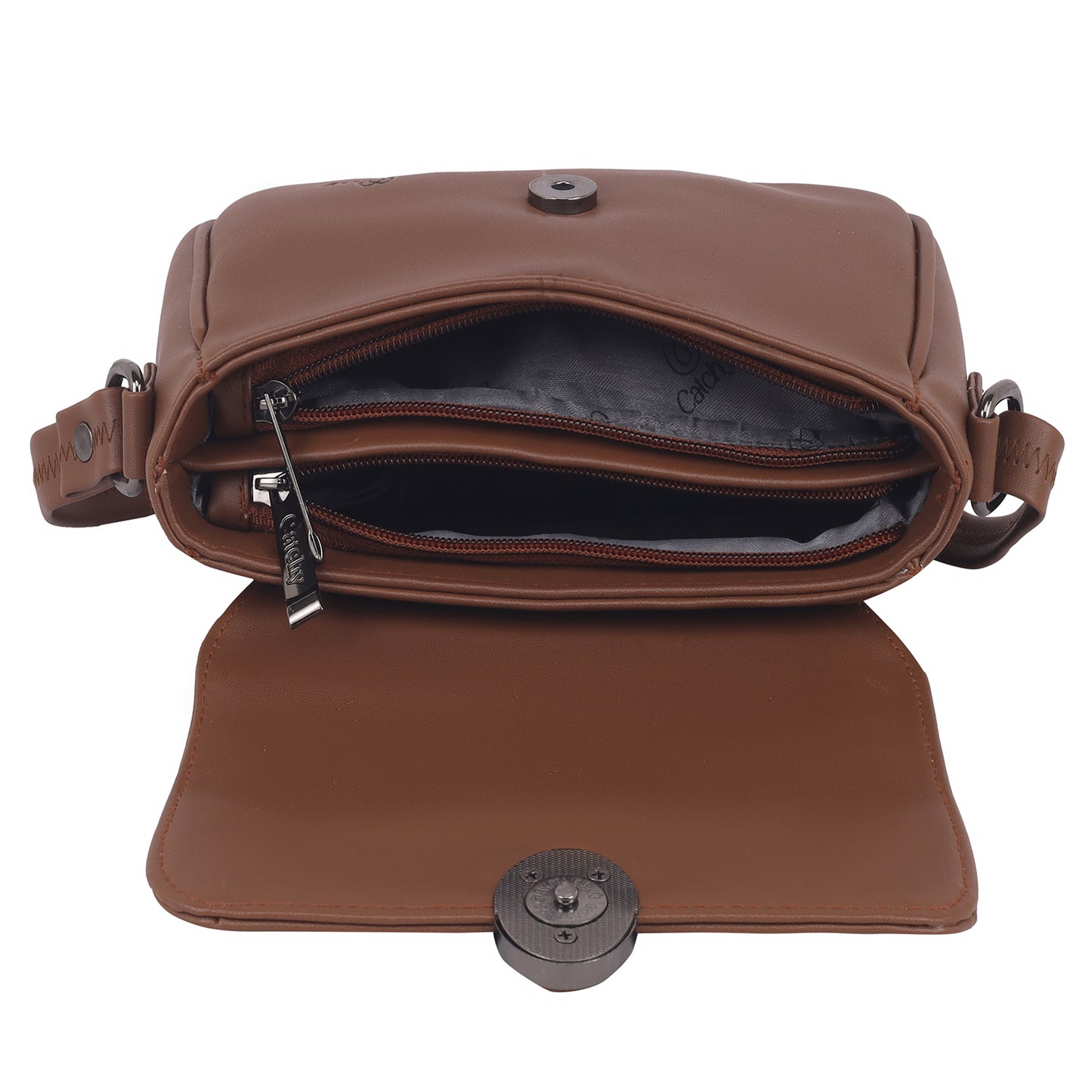 Catchy Everyday use Evening Tan, Brown and Black Sling Bag