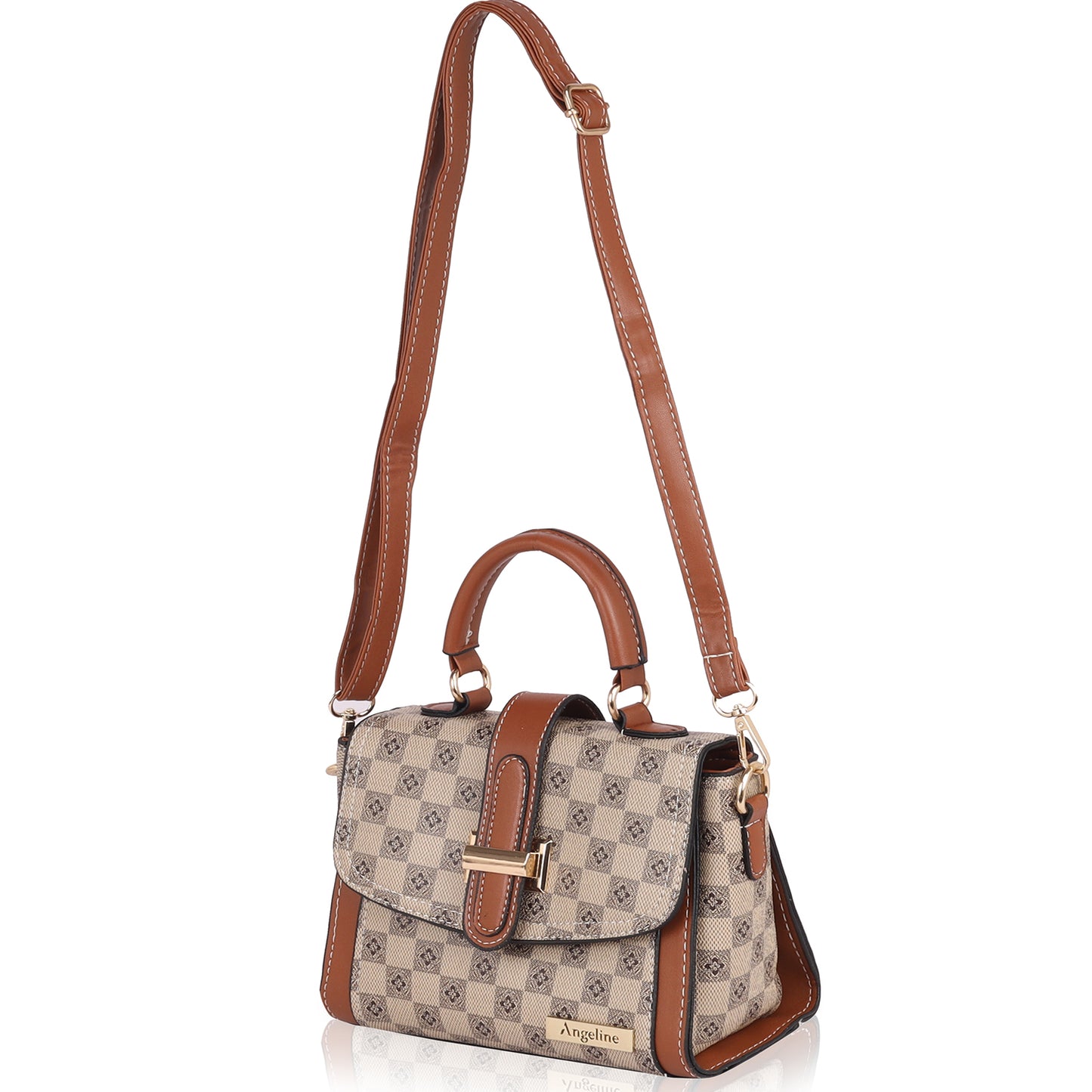 Angeline Everyday use Tan Structured Sling Bag