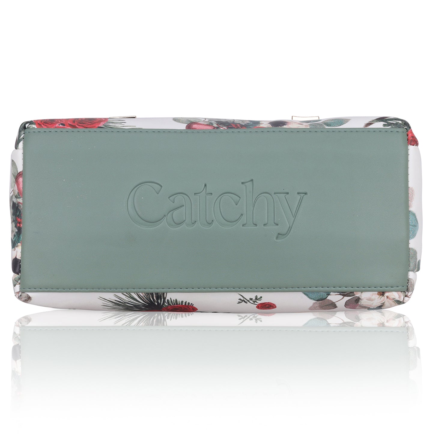Catchy Green Flowery Design Feminin Handbag For Women | Stylish Purse