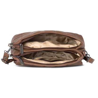 SBlack crossbody bag with quilted texture, designed for women seeking chic style.dtylish and trendt 