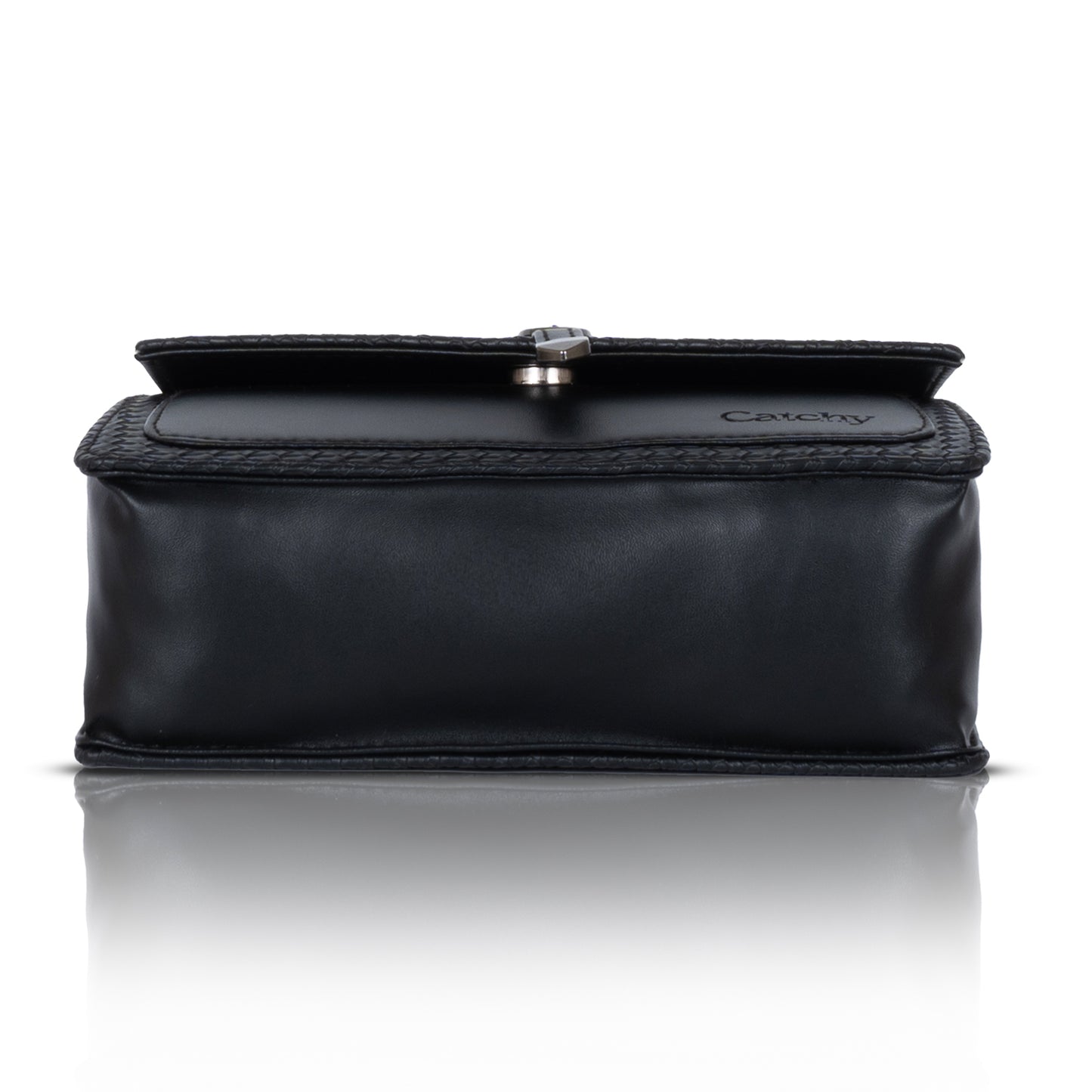 Catchy Women’s Textured Sling Bag – Stylish PU Crossbody Bag with Clasp Closure & Adjustable Strap