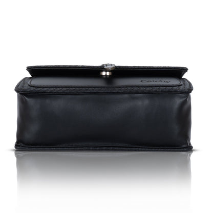 Catchy Women’s Textured Sling Bag – Stylish PU Crossbody Bag with Clasp Closure & Adjustable Strap