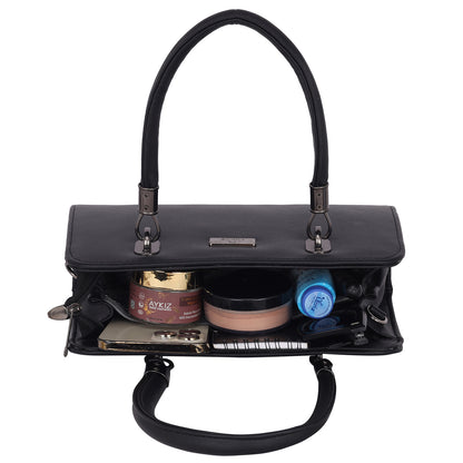 Catchy Everyday use Women Black & Beige Handbag