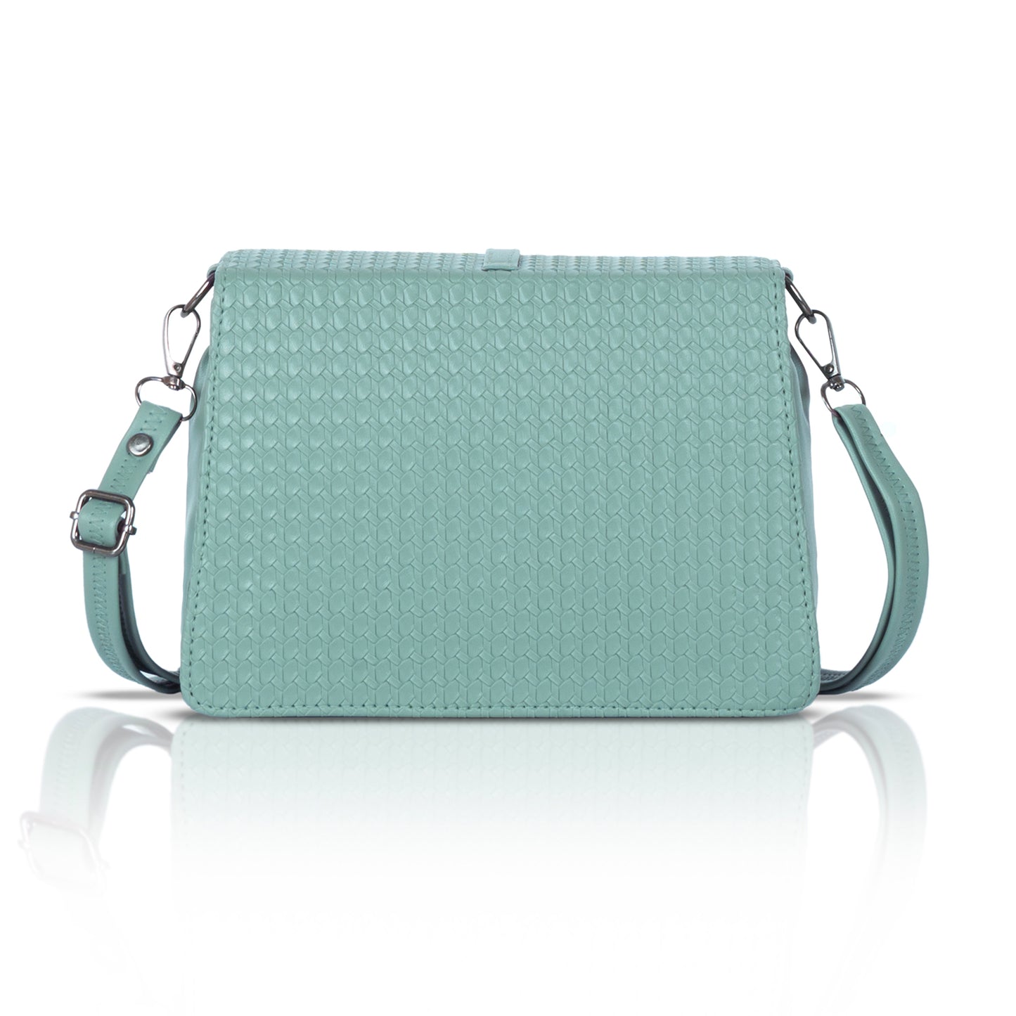 Catchy Women’s Textured Sling Bag – Stylish PU Crossbody Bag with Clasp Closure & Adjustable Strap