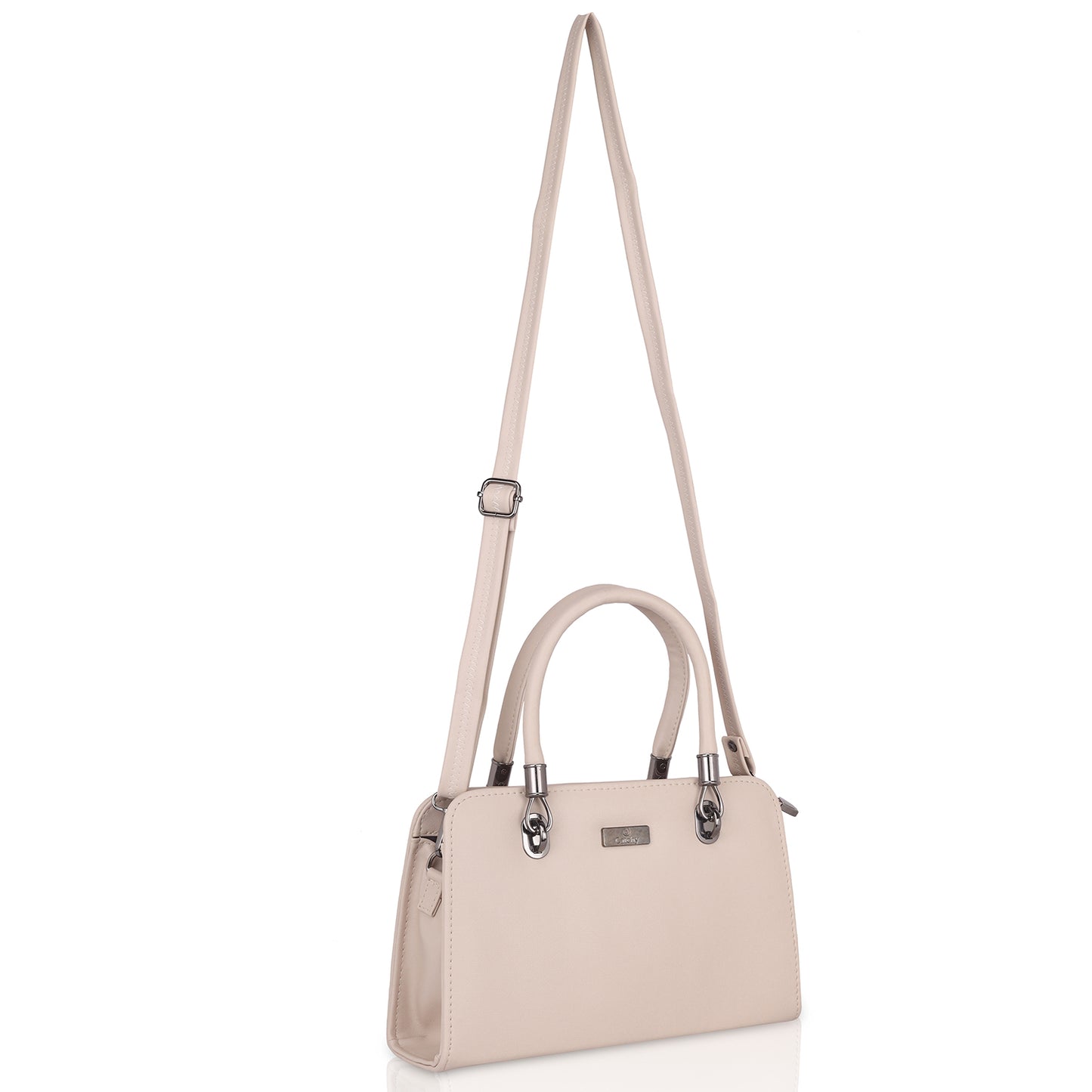 Catchy Everyday use Women Black & Beige Handbag