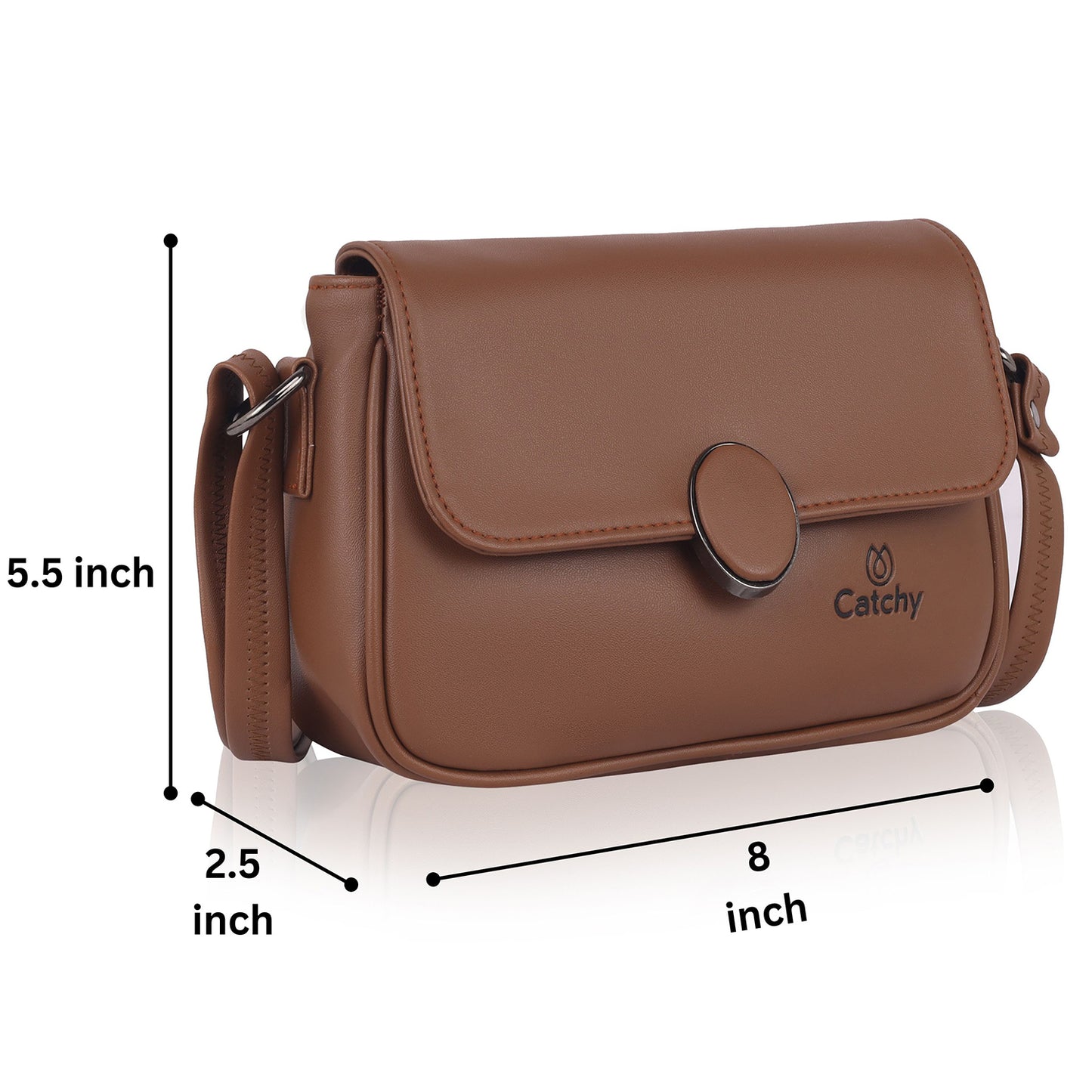 Catchy Everyday use Evening Tan, Brown and Black Sling Bag