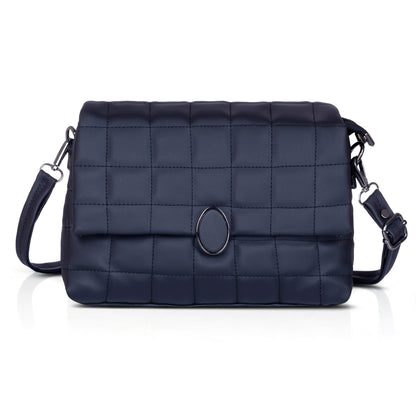 Black quilted crossbody bag for women, lightweight and stylish for everyday use.