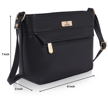 Catchy Everyday use Evening Black, Brown and Blue Sling Bag