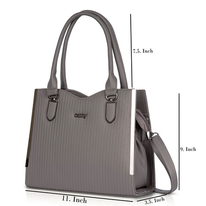 Catchy's Elegant Everyday use Grey & Black Designer Handbag