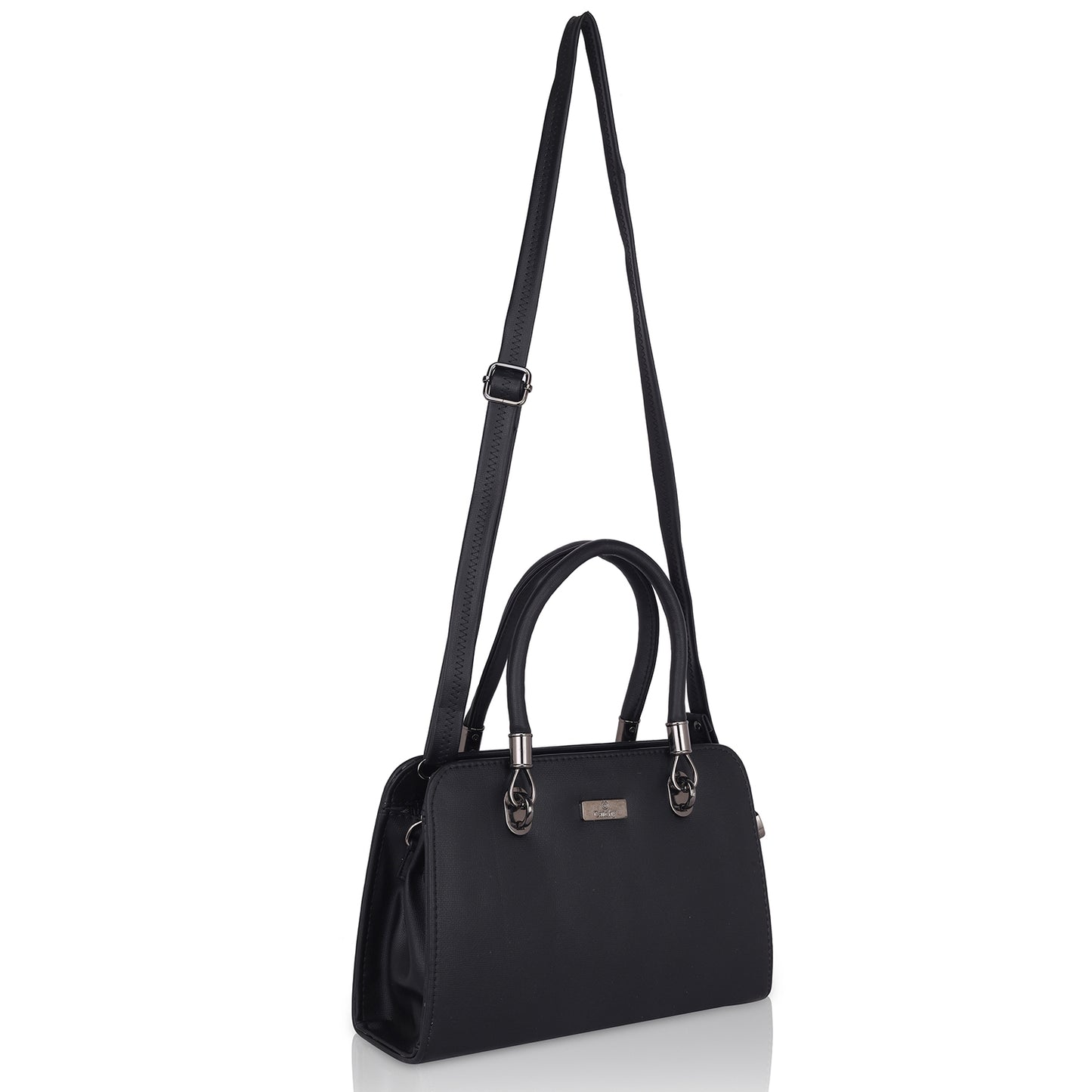 Catchy Everyday use Women Black & Beige Handbag