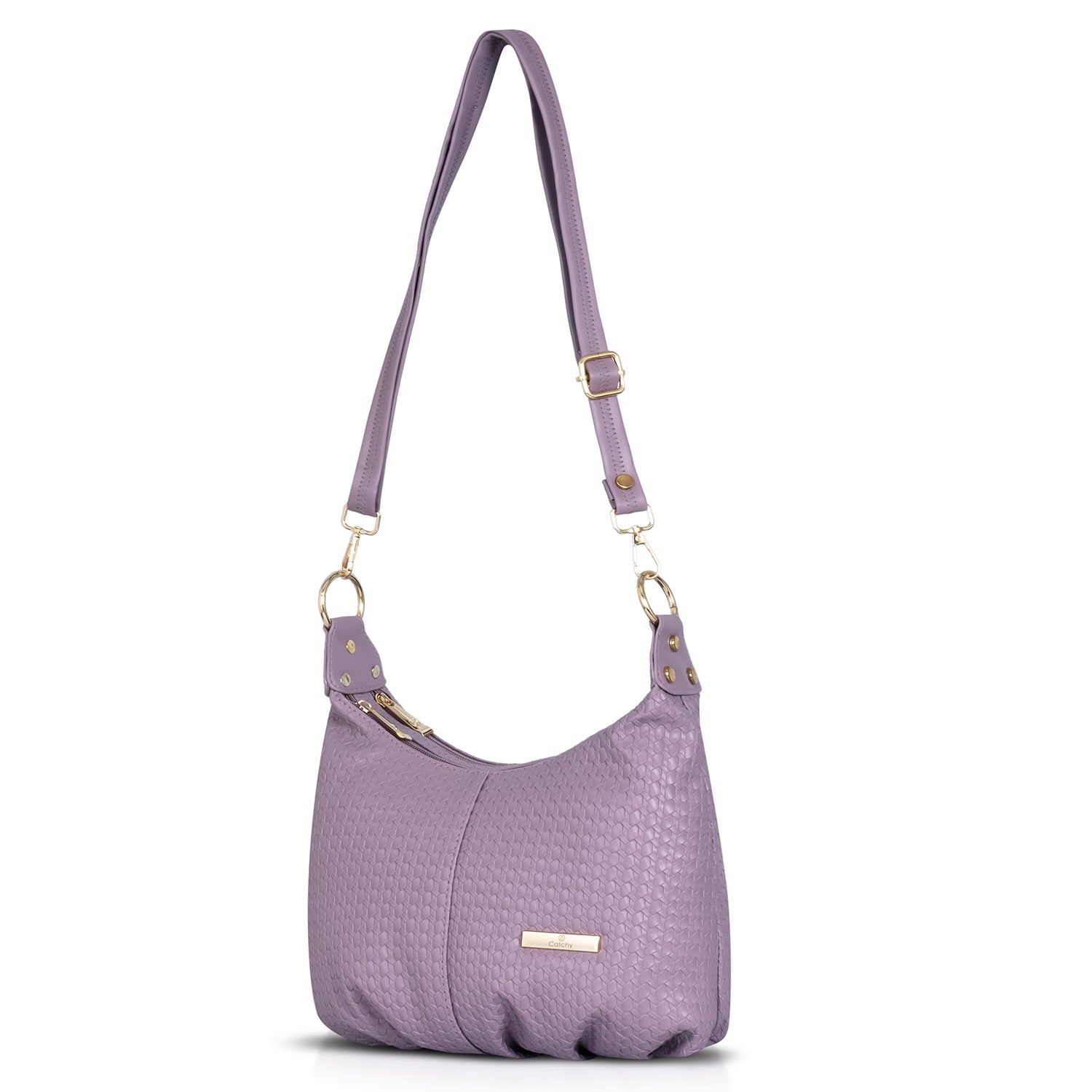 Chic black textured bag with gold hardware for modern elegance
Show in sidebar.