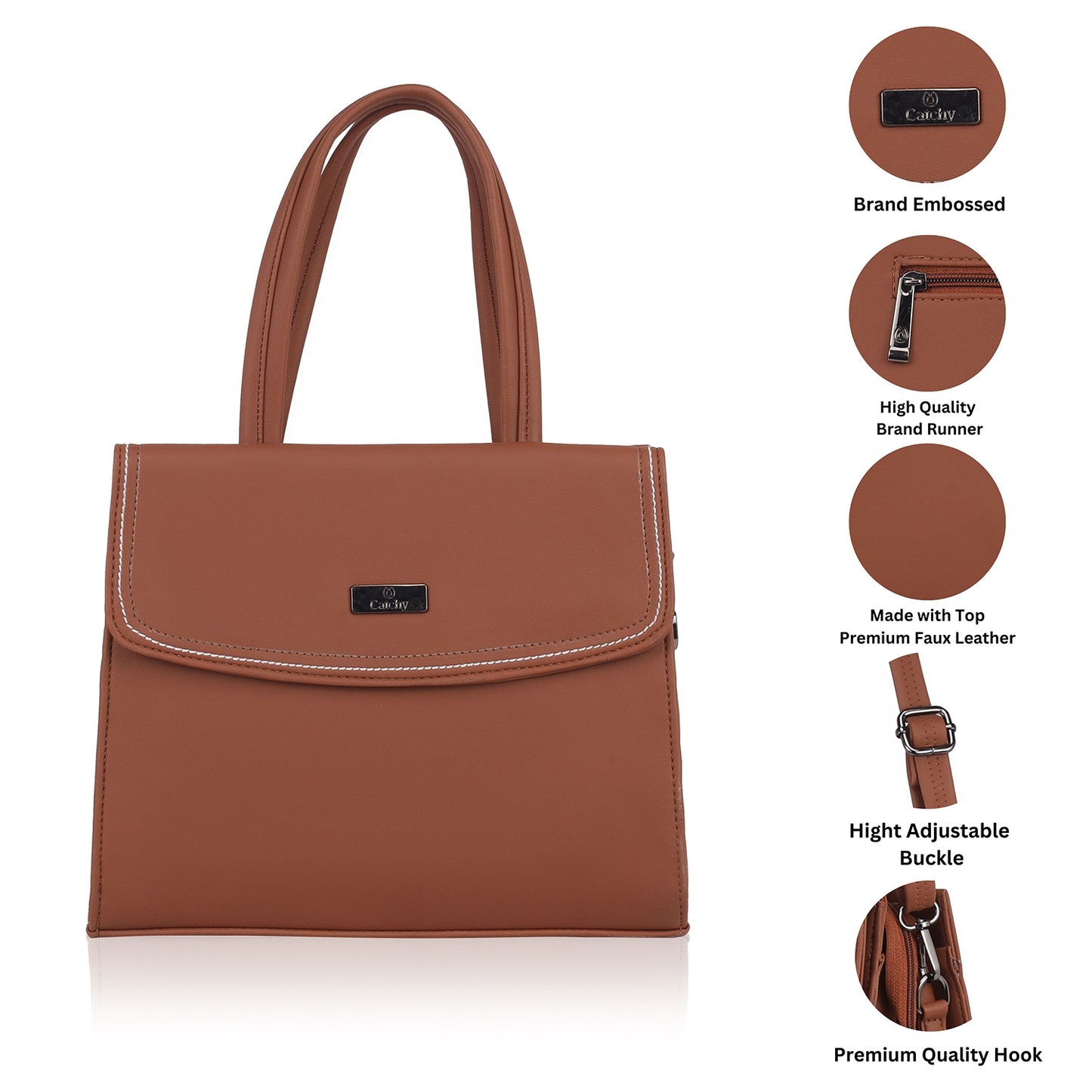 Catchy Everyday use Women Black, Brown and Tan Handbag