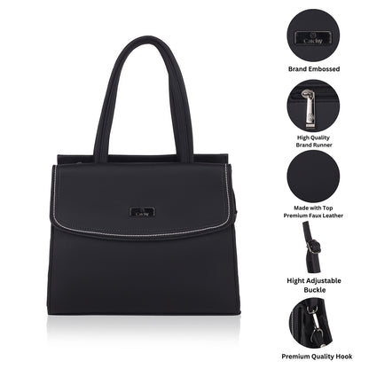 Catchy Everyday use Women Black, Brown and Tan Handbag