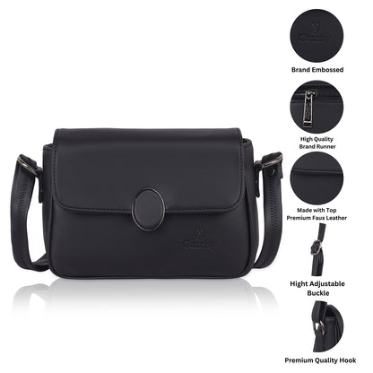 Catchy Everyday use Evening Tan, Brown and Black Sling Bag