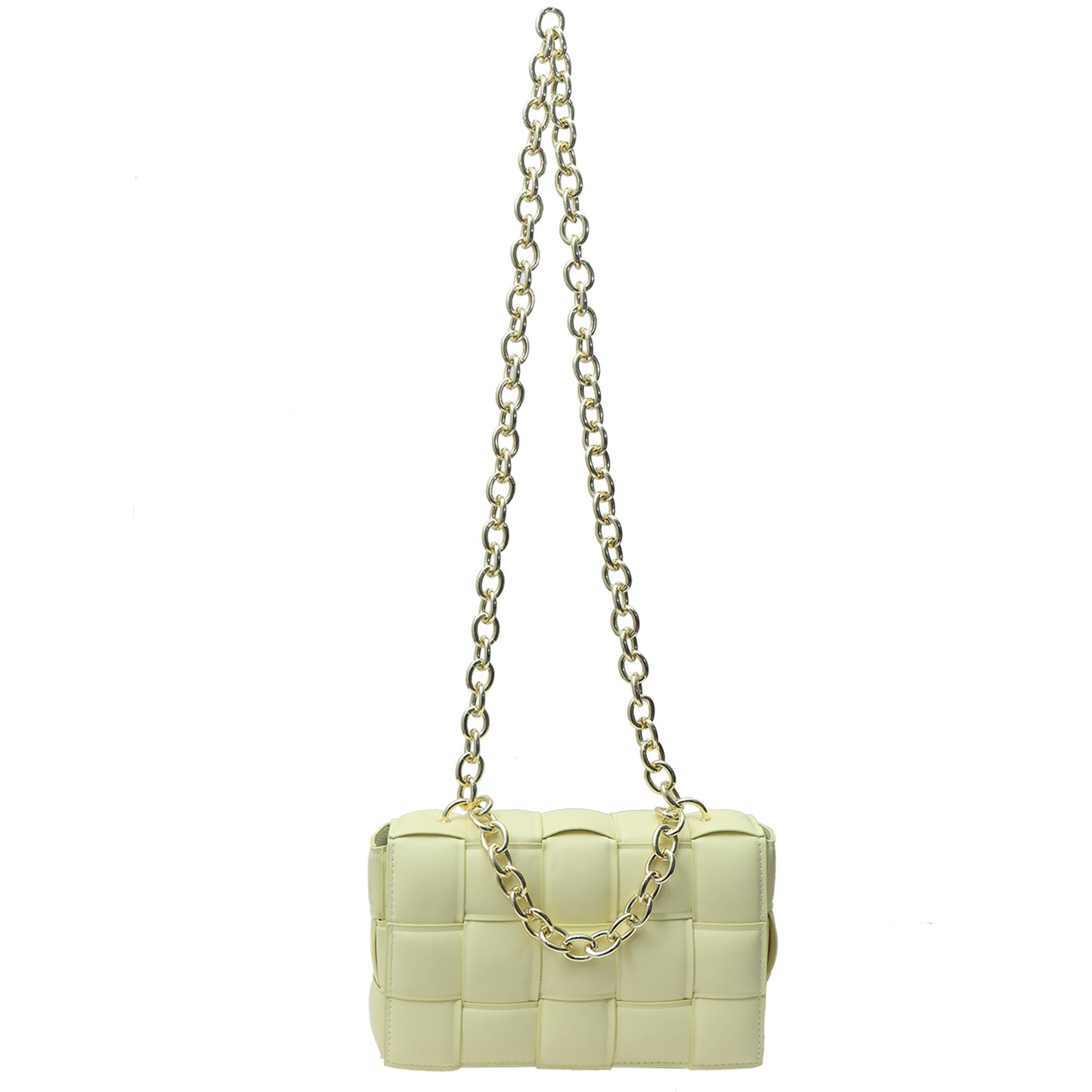 Yellow Sling Bag with Elegant Chain for Girls