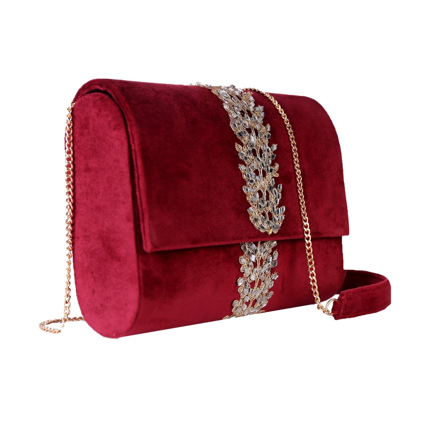 Angeline's Red Velvet Designer Sling Bag