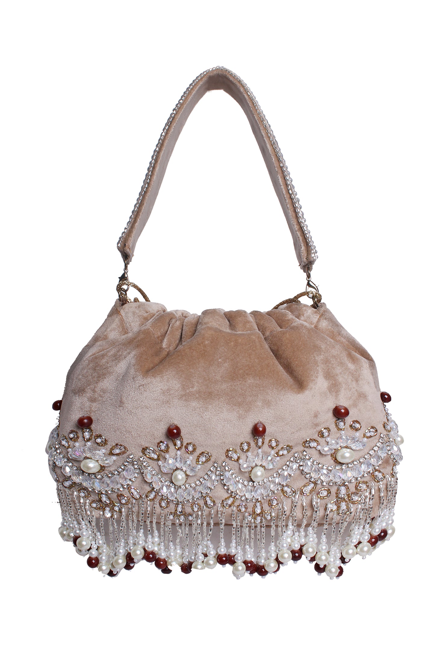 Angeline's Beige Hyacinth Potli Bag