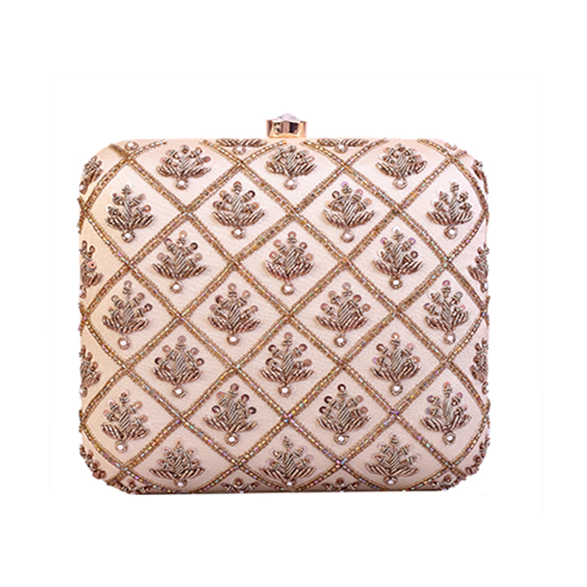 Beige best sale designer clutch