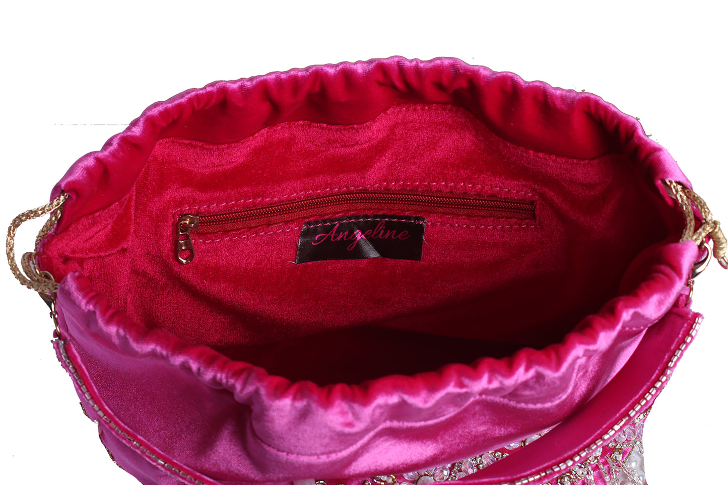 Angeline's Pink Hyacinth Potli Bag