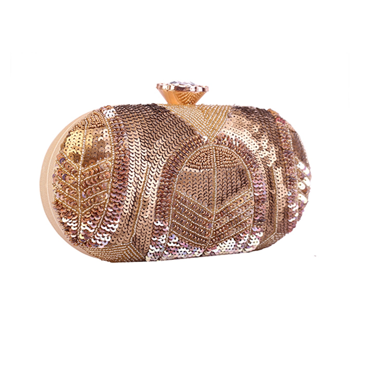Angeline's Handcrafted Royal Gold designer Clutch Bag