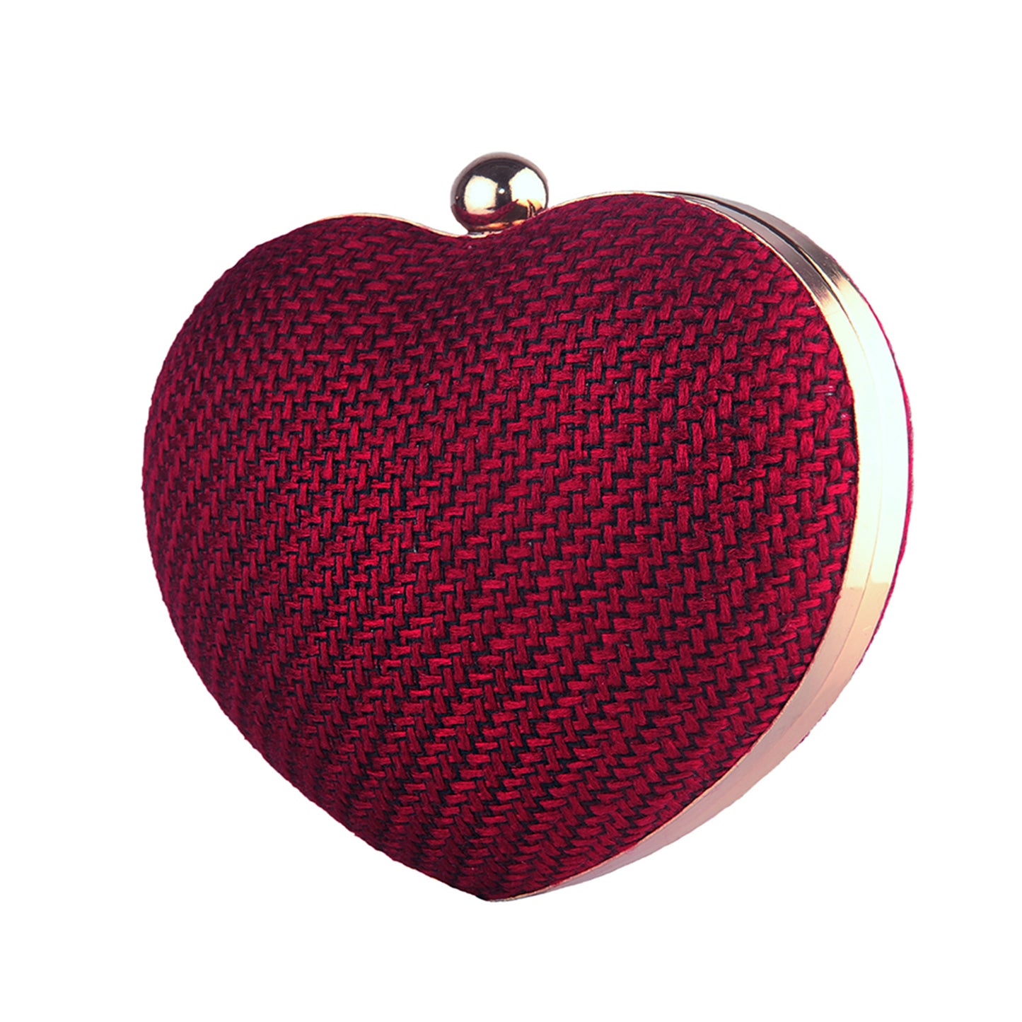 Red Jute Clutch bag from the Heart
